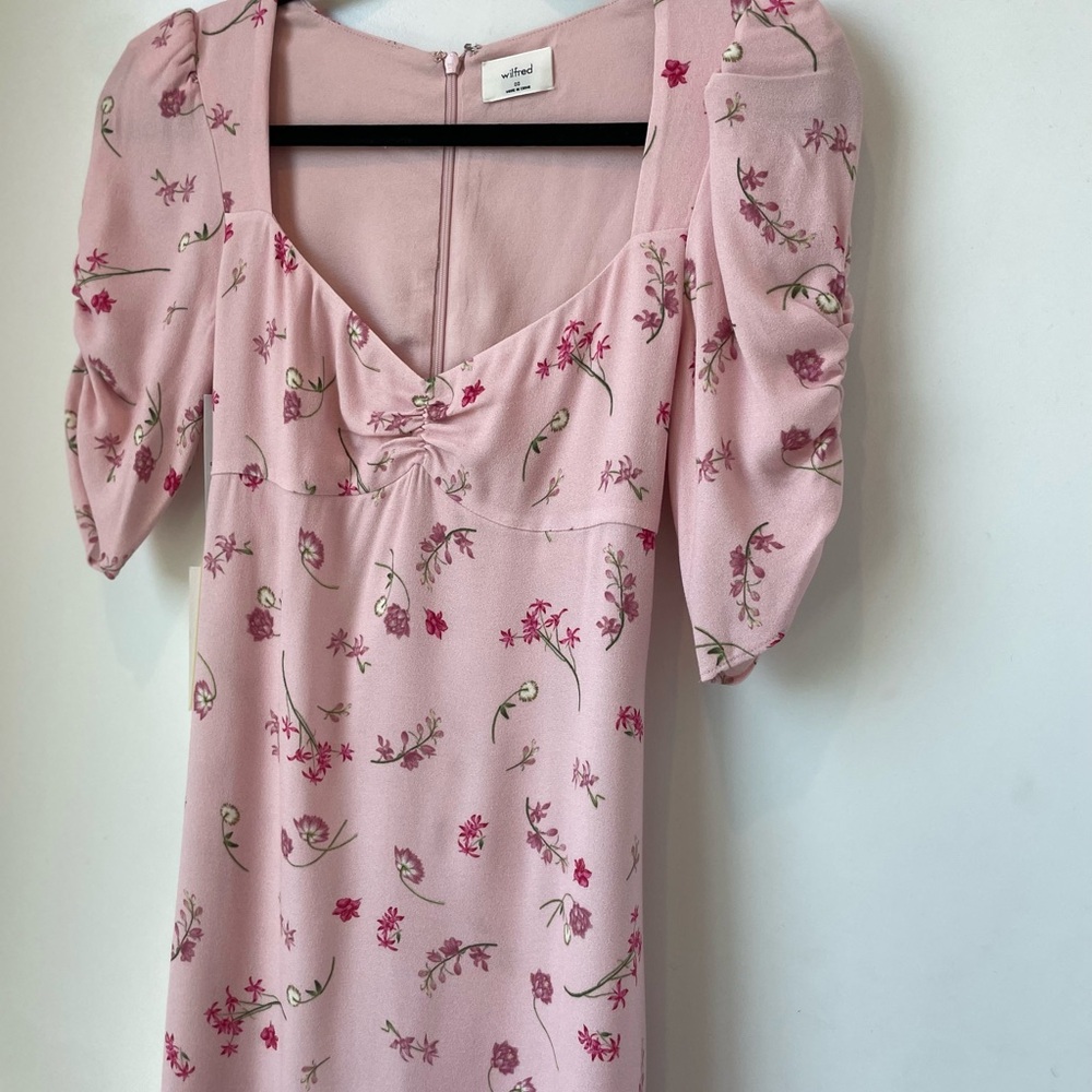 Floral Print short sleeve Square Dress Aritizia size 00 - Picture 4 of 7